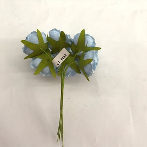 Nouveau design fait main de haute qualité artificielle décorative <span class=keywords><strong>rose</strong></span> 6 pièces/bouquet <span class=keywords><strong>rose</strong></span> pétales de mariage