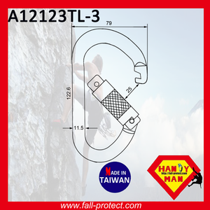 Mosquetón de Aluminio de Triple Bloqueo Quicklock para Escalada en Roca y Rescate - Product Image 2
