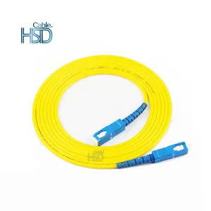 Cable de conexión de fibra óptica, Cable blindado de 1, 2 y 3 metros, SC-SC, UPC, monomodo, Simplex 9/125