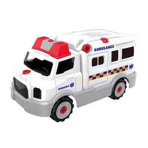 Ambulanza di plastica <span class=keywords><strong>giocattolo</strong></span> di intelligenza per bambini con kit di montaggio per auto <span class=keywords><strong>giocattolo</strong></span> leggero e musicale - Product Image 1