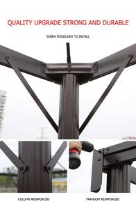 Conjuntos de Muebles de Jardín, Gazebo de Metal de 4x4, Pabellones de 3x3 con Mosquitera, Pérgola, Gazebos, Carpa - Product Image 3