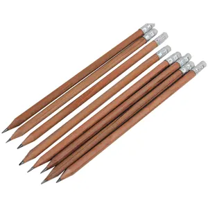Professional stationery manufacturers and importers natural wood pencil with dip end and eraser