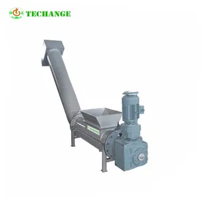 sludge screw conveyor and compactor for sewage treatment