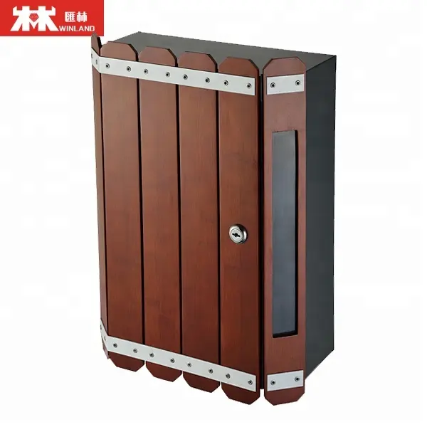 Outdoor fence mailbox with master key waterproof letterbox with decoration small metal box