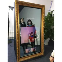 55 Inch Popular Oem Service Photobooth Kiosk Printing Interactive Touch Screen Mirror Photo Booth Prices