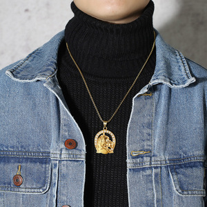 Gioielli in oro di strass <span class=keywords><strong>cavallo</strong></span> <span class=keywords><strong>collana</strong></span> pendente di fusione - Product Image 3