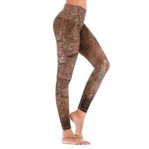 Damlama polyester spor tayt Sıcak satış Geri Dönüşüm yoga pantolon Kadın Egzersiz Leggins