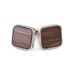 Đen Walnut gỗ vuông Khuy măng sét với hộp quà tặng - Product Image 6