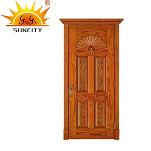 Free sample ukraine design teak wood main door design picture