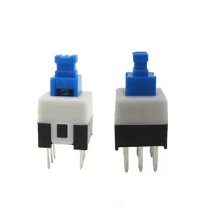 6 pin plastic RGB vertical mini on off pushbutton 24 volt push button switch