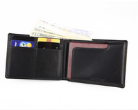 Dompet Kulit RFID pria dengan penutup, pemegang pena Mini panjang pendek tas paspor RFID dan dompet koin
