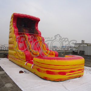 tobogán gigante inflable con piscina para la venta de naranja de alquiler para <span class=keywords><strong>los</strong></span> niños la fiesta de cumpleaños - Product Image 1