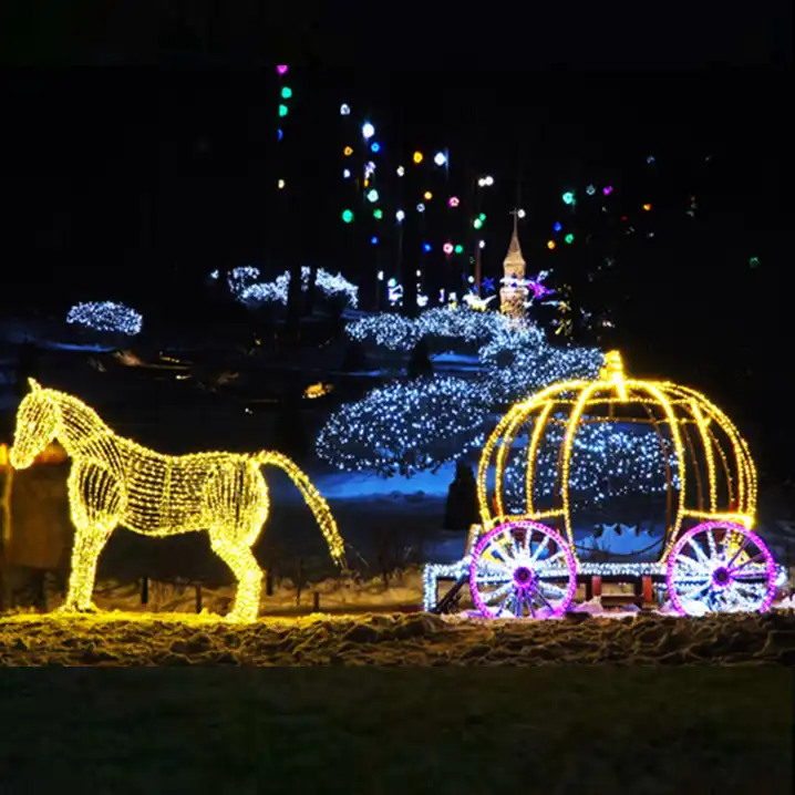 3d led motif lights horse carriage