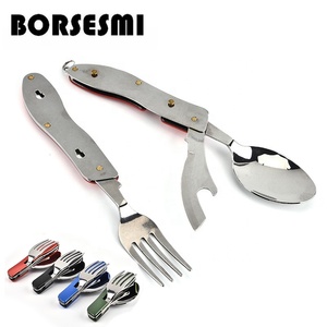 Nueva venta al por mayor <span class=keywords><strong>de</strong></span> <span class=keywords><strong>cubiertos</strong></span> para acampar 3 en 1, juego <span class=keywords><strong>de</strong></span> <span class=keywords><strong>cubiertos</strong></span> plegables portátiles, juego <span class=keywords><strong>de</strong></span> vajilla <span class=keywords><strong>de</strong></span> acero inoxidable, regalo, cuchara <span class=keywords><strong>de</strong></span> viaje, tenedor, cuchillo - Product Image 4
