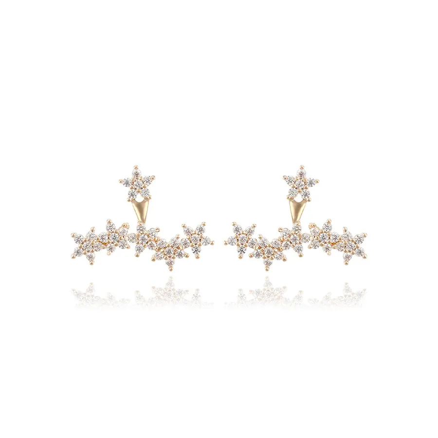 91902 xuping China wholesale light weight gold stud earring, unique 18k gold earring for girls