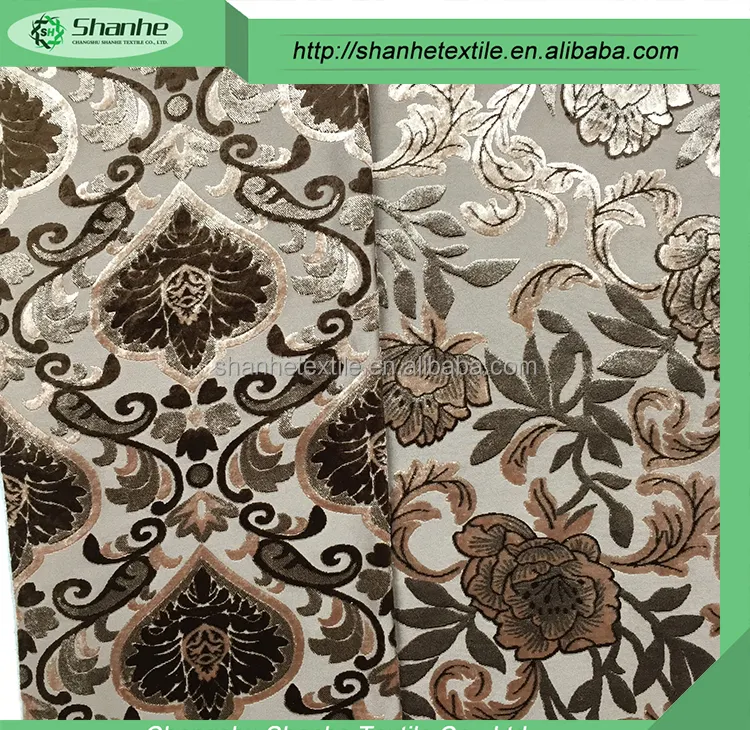 ผ้ากำมะหยี่ Jacquard สำหรับโซฟาและผ้าม่านผ้าไหม