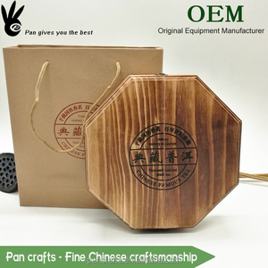Forma hexagonal pin de regalo de madera de madera de árbol de té de alta calidad caja de almacenamiento de envases - Product Image 2