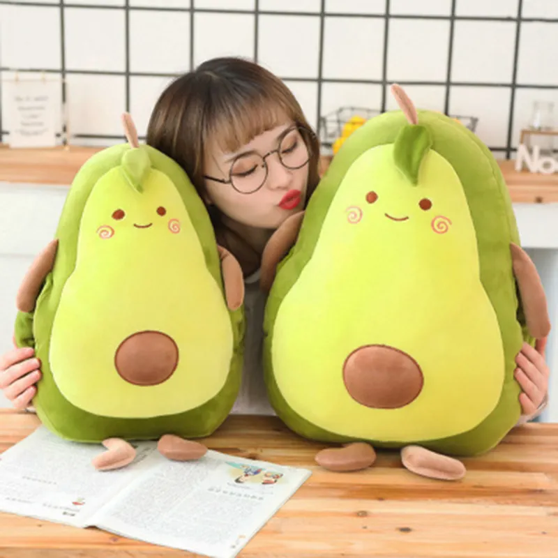 Wholesale 35cm Kawaii soft hot selling stuffed plush fruit toy doll avocado pillow
