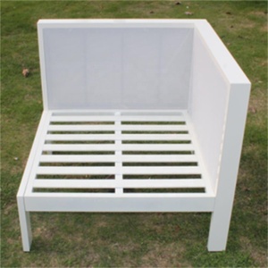 Canapé moderne <span class=keywords><strong>de</strong></span> luxe en forme <span class=keywords><strong>de</strong></span> L, <span class=keywords><strong>haut</strong></span> <span class=keywords><strong>de</strong></span> <span class=keywords><strong>gamme</strong></span>, pour patio, véranda, en aluminium blanc, ensemble <span class=keywords><strong>de</strong></span> canapés d'extérieur, mobilier <span class=keywords><strong>de</strong></span> <span class=keywords><strong>jardin</strong></span> pour hôtel, villa - Product Image 5