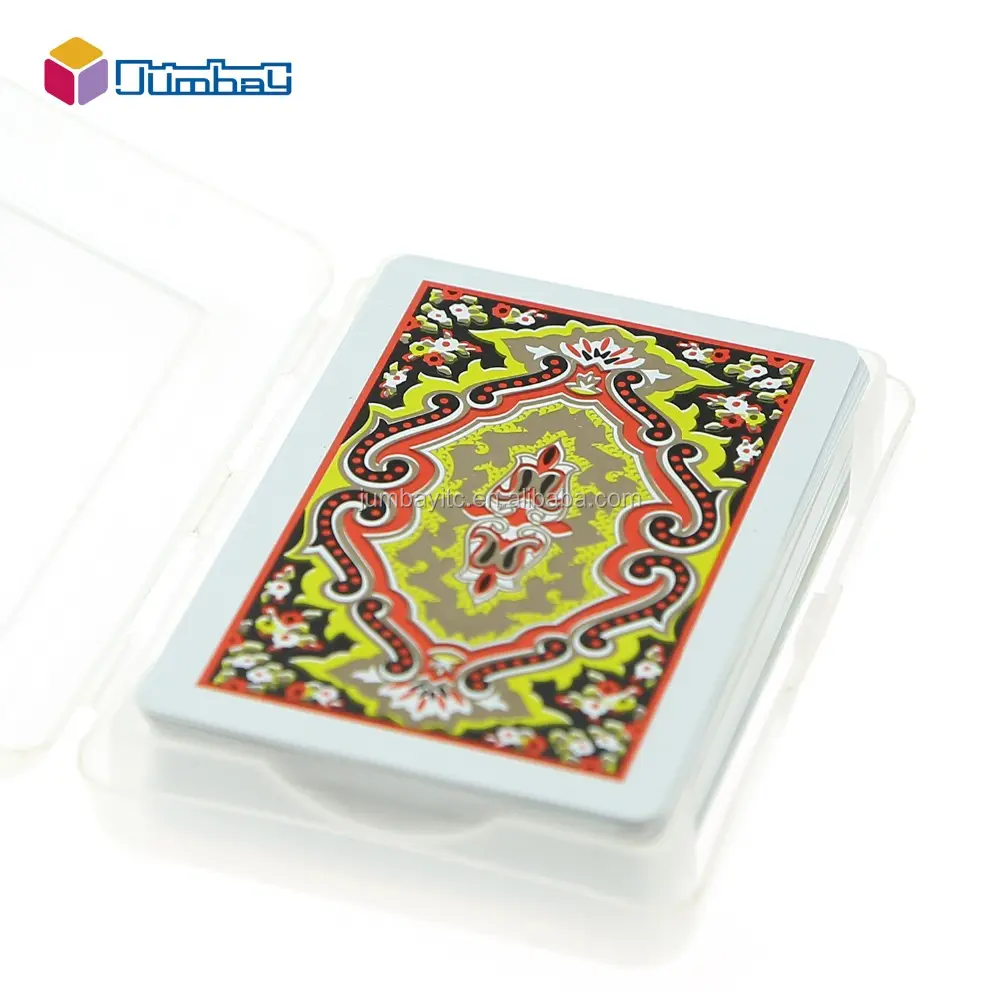 Cartão de jogo de plástico da personalização profissional, na caixa clara para o comércio de promoção, jogo de cartas personalizado