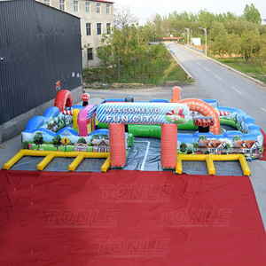 Pista de Carreras Inflable Fun City para Carreras de Autos de Circuito en Venta - Product Image 2