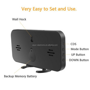 Reloj Digital de sobremesa con alarma y cargador USB para decoración del hogar - Product Image 6