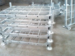 Nhiệm vụ nặng nề Ráp Kho Tùy Chỉnh Stackable Lưu Trữ Bền Hậu Cần Mạ Kẽm Ống Thép Pallet - Product Image 4