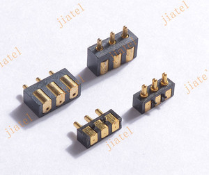 FABRICANTE DO CONECTOR DO PIN POGO A avaliação atual alta do chapeamento do ouro do ângulo direito 5-Pin do passo 2.54mm do bronze - Product Image 2