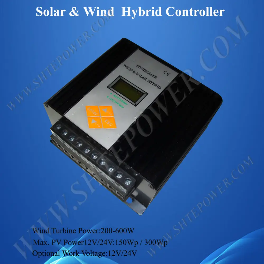 uitstekende design wind zonne hybride controller mppt opladen 12v 24v 300w