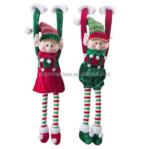 Couple Boy and Girl Christmas Plush Hanging Elf Doll Toy Wholesale Cheap Stuffed Plush Elf