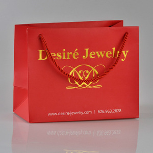 Customized luxury <strong>red</strong> <strong>gift</strong> <strong>bag</strong> gold hot stamping logo personalized <strong>gift</strong> <strong>bags</strong> paper <strong>bag</strong> - Product Image 5