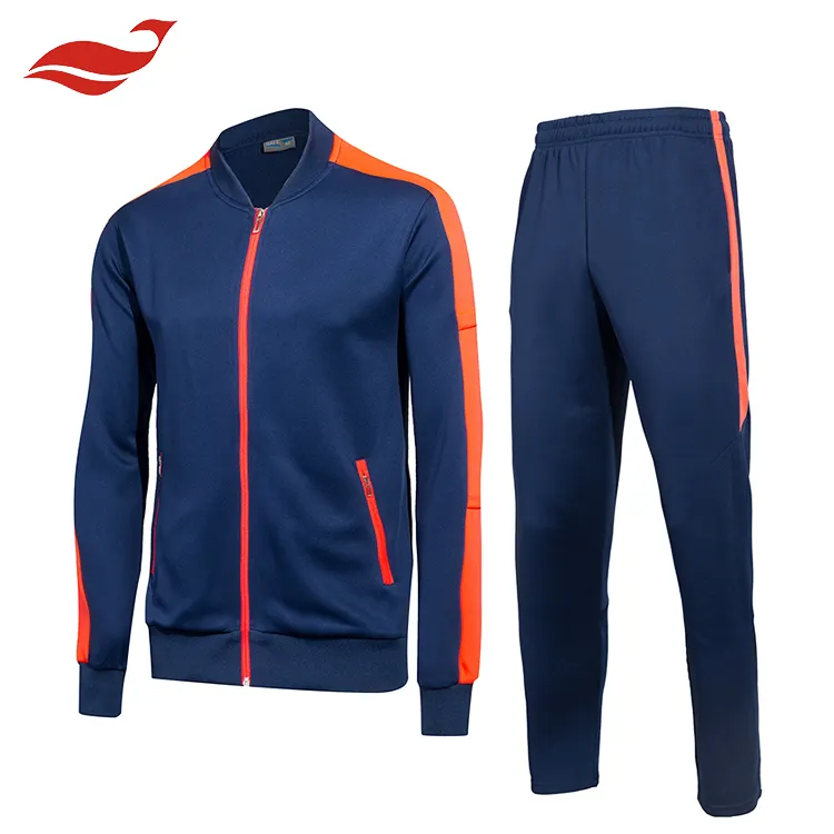 Vêtements de sport d'hiver pour hommes, veste et pantalon, survêtement de football, 100% Polyester