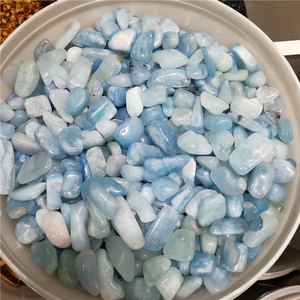 ขายส่งธรรมชาติ Aquamarine บด Aquamarine ควอตซ์ Tumble สำหรับตกแต่ง - Product Image 4