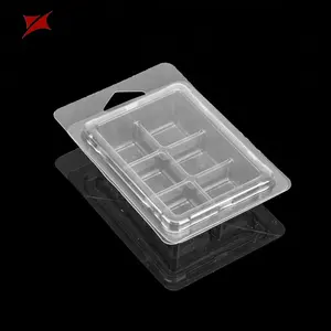 Clamshell Plastic Packaging Quality Assurance Transparent Plastic PET Candle Wax Melts Clamshell Packaging