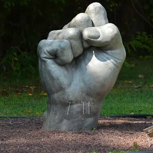 Наружная кастинговая садовая декоративная прочная Бронзовая статуя кулака