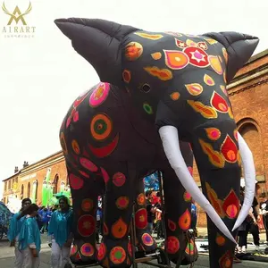 Maskot Anime Tiup Gajah India Baru Festival