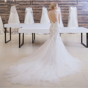 Vestido de novia 2017 Guangzhou al por mayor de <span class=keywords><strong>la</strong></span> señora atractiva novia vestido de novia sirena vestido de novia - Product Image 3