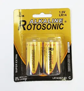 Rotosonic, низкая цена, LR14, 1,5 В, C-типа, щелочные первичные батареи, OEM цилиндрической формы для бытовой электроники, электроинструменты