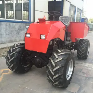 MAP CE Mini zy100 1 ton small garden farm oil palm use wheel site dumper hydraulic dumpers diesel mini dumper 4x4 for sale