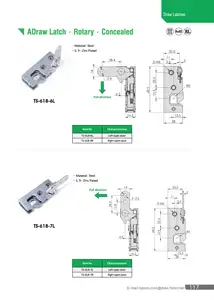 Loquet de porte de voiture universel TS-618-9L, loquet à griffe d'ours, verrouillage de porte de voiture, loquets de rue - Product Image 2
