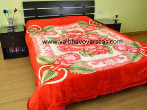 100% Polyester Style coréen vison Raschel couverture Super doux personnalisable hiver portable solide plante Floral rayé divers - Product Image 2