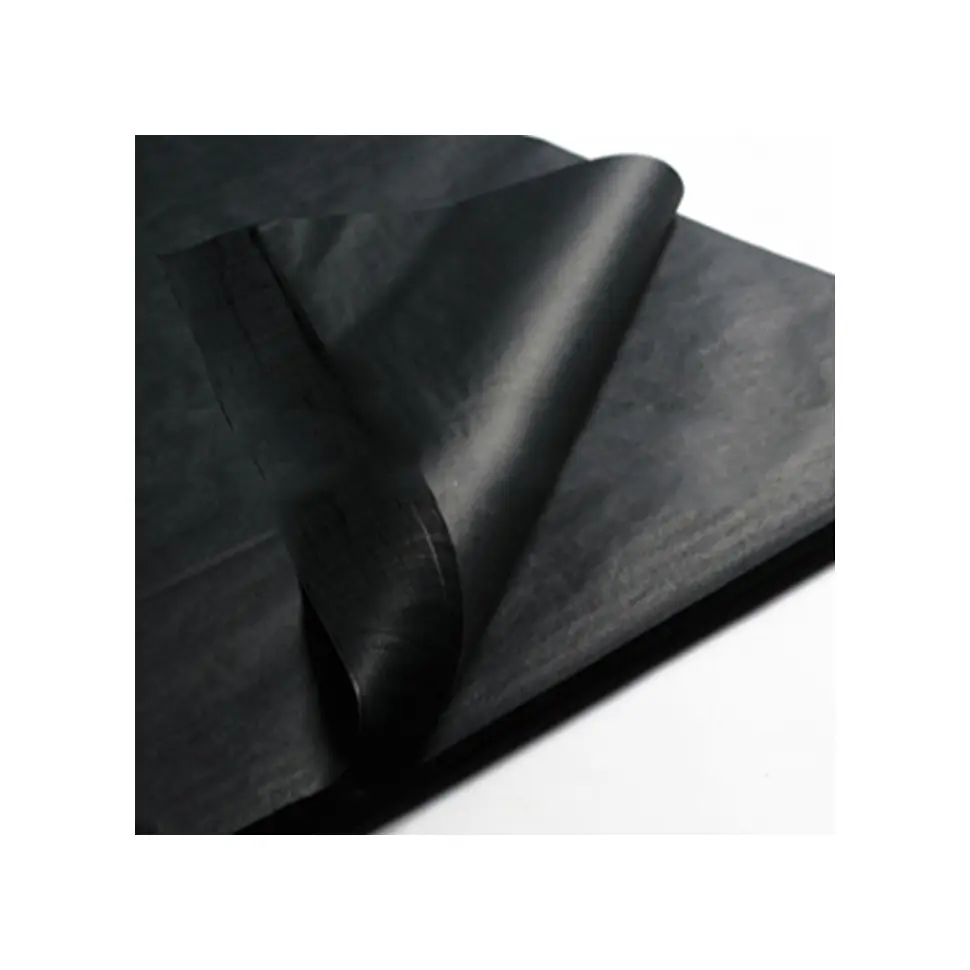50*75 cm uni noir emballage papier de soie