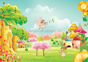 Carta da Parati 3D per Decorazione Casa Design Cartoonesco per Camera Bambina Carta da Parati Animata per Bambini - Product Image 3