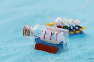 Miniaturas de Botellas Decorativas para Jardín de Hadas, Modelo de Barco, Figuras para Terrario DIY, Decoración de Paisaje Marino en <span class=keywords><strong>Miniatura</strong></span> - Product Image 2