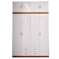 Armoire de chambre à coucher de conception simple indienne en MDF, vente en gros d'usine chinoise