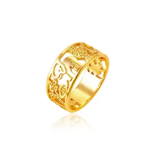 15440 Xuping थोक गहने नवीनतम पशु आकार डिजाइन 24 k सोने के रंग की अंगूठी महिलाओं के लिए