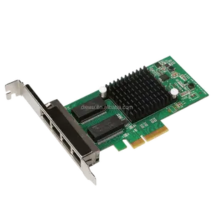 Good Quality 4 Port RJ45 10/100/1000mbps multi port lan card lan card drivers for windows 7 Intel I350 PCI-E LAN Card