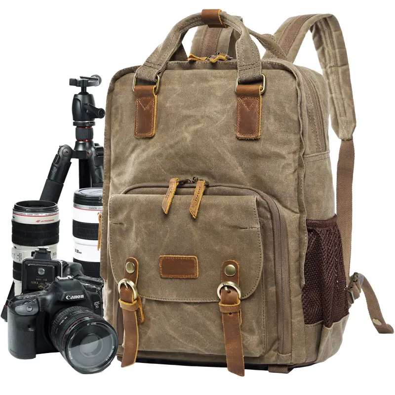 Camera Backpack Camera Bag Canvas Water-resistant for DSLR/SLR Laptop and Other Digital Camera Accessories