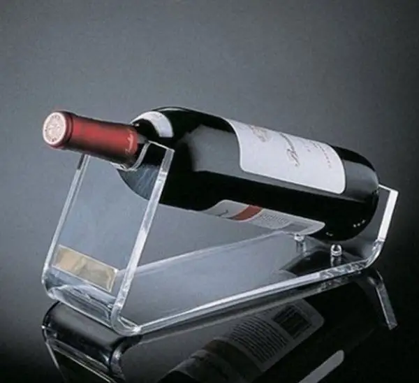 moda diseño personalizado de acrílico rojo vino Mostrar con OEM / ODM, Custom acrílico rojo vino estante, estante de exhibición