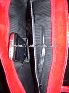 กระเป๋าถือ PU ทำมือ Lowellcraft ลายบาติกพิมพ์ลายดอกไม้ สีแดงส้ม ปิดซิป ขนาด 7 นิ้ว แฟชั่นสำหรับใช้ในชีวิตประจำวัน - Product Image 6